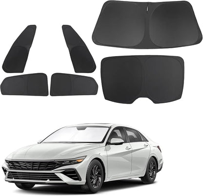 TINGLU Window Shades for Hyundai Elantra 2021-2024 2025 Accessories Car Side by TINGLU