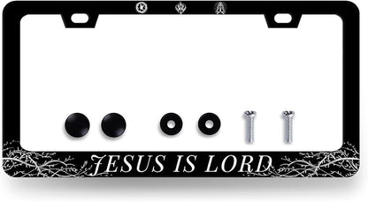 Jesus is Lord License Plate Frame Christian License Plate Holder Stainless by RNKATIH