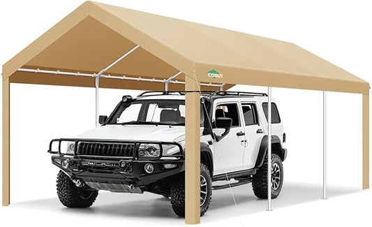 COBIZI Carport Canopy 12x20 Heavy Duty Car Tent Garage, Galvanized Frame Car by COBIZI