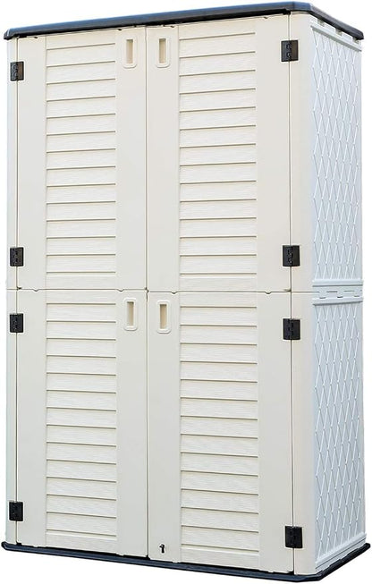 HOMSPARK Storage Shed Weather Resistance, Outdoor Storage Cabinet by HOMSPARK