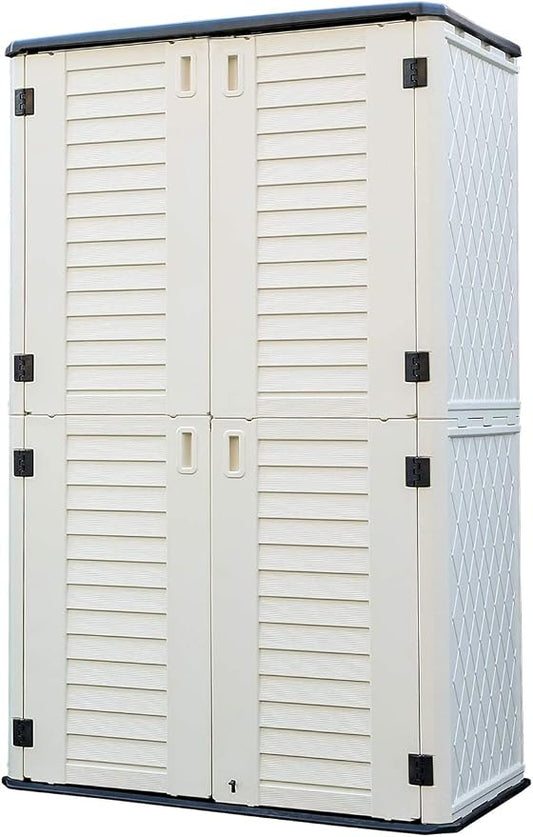 HOMSPARK Storage Shed Weather Resistance, Outdoor Storage Cabinet by HOMSPARK