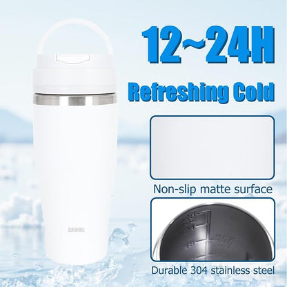 Ice Shave 2-in-1 Stainless Steel Vacuum Tumbler & Cordless Blender - 28oz - Image 2