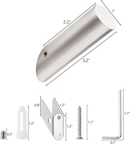 NINETREX Towel Hooks Brushed Nickel Modern Wall Hooks SUS 304 Stainless Steel - Image 5