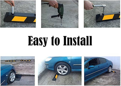 Goplus Parking Block, 72” Rubber Parking Bumpers - Image 5