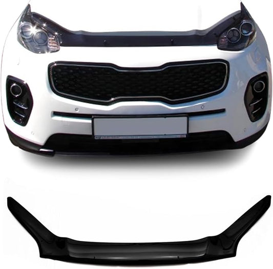 OMAC Front Bug Shield Hood Deflector Guard fits Kia Sportage 2017-2022 Black by OMAC