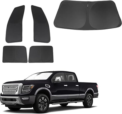 TINGLU Window Shades for Nissan Titan 2020-2024 Accessories Full Windows by TINGLU
