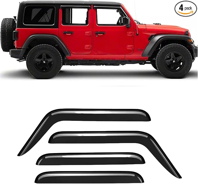 94329 Sunproof Waterproof Side Window Wind Deflector, Window Visor fit by Puermto