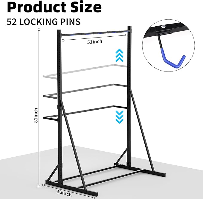 Freestanding Bike Storage Rack Vertical Bike Rack Indoor Garage Floor Stand - Image 6