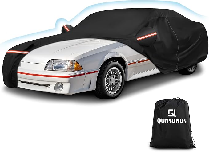 QUNSUNUS Waterproof Car Cover for Ford Mustang 1979-1993, Outdoor Car Covers by QQUNSUNUS
