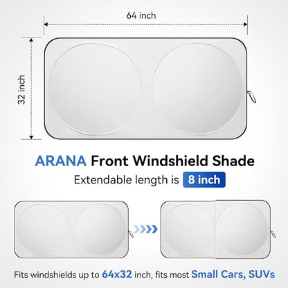 ARANA Car Windshield Sun Shade丨240T Thickened UV Blocking Automotive - Image 2