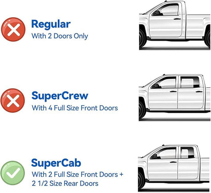 Window Visors Rain Guards for 2004-2014 Ford F150 SuperCab, Out-Channel Window - Image 3