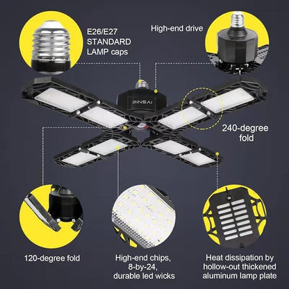 LED Garage Light, Super Bright Screw in E26/E27 Ceiling Shop Work Lamp - Image 5