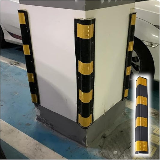 Workshop Rubber Protector, Reflective Floor Garage Edge Corner Guard, 1cm Thick by Unknown