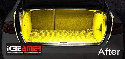 ICBEAMER 12" Amber Yellow 18SMD 2835 LED Strip Light Universal Fit Car Trunk - Image 5