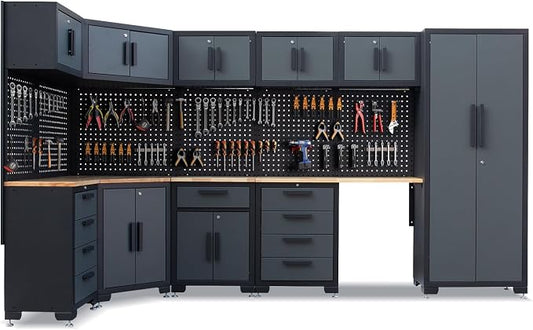 15-Piece Corner Garage Storage Cabinet System by HPDMC