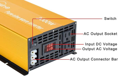 2000W Pure Sine Wave Inverter-48V DC to 110V 120V AC Power Converter - Image 2