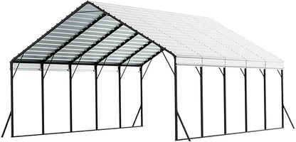 VEVOR 20x24 ft Heavy Duty Metal Carport, Outdoor Car Shelter - Image 9