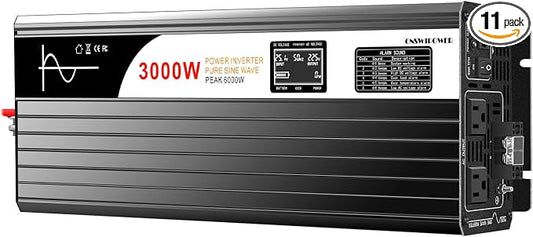Xijia LCD-Display 3000W dc 48v to 110V 120V ac 60HZ Pure sine Wave Solar by XIJIA