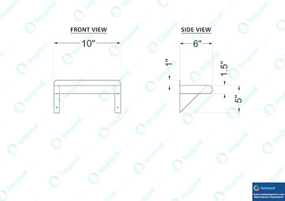 AmGood 6 in. x 10 in. Stainless Steel Wall Mount Shelf. Commercial/Home. Kitchen - Image 5