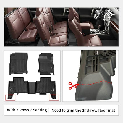 LASFIT Floor Mats for Toyota 4Runner 2013-2024 & for Lexus GX460 2014-2023 - Image 2