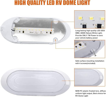 Facon Dual-Tone 12Volts Bright RV LED Interior Light - Image 4