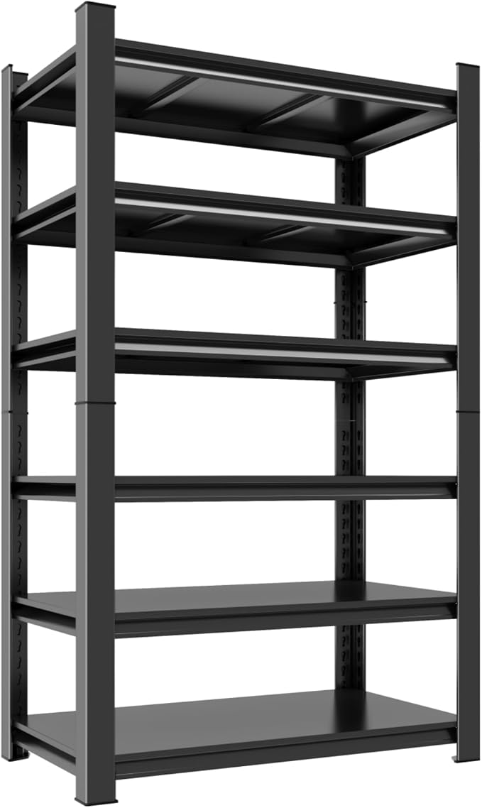 Metal Garage Shelving Unit, Heavy Duty 6-Tier Adjustable Storage Rack, Steel by Notmise
