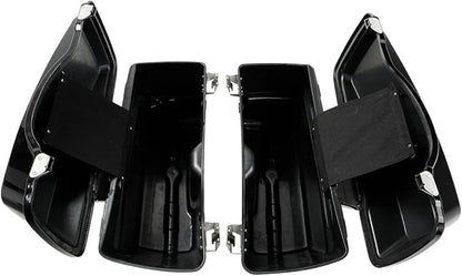 XFMT Motorcycle Saddlebags Vivid Black Hard Saddle Bags Trunk - Image 8