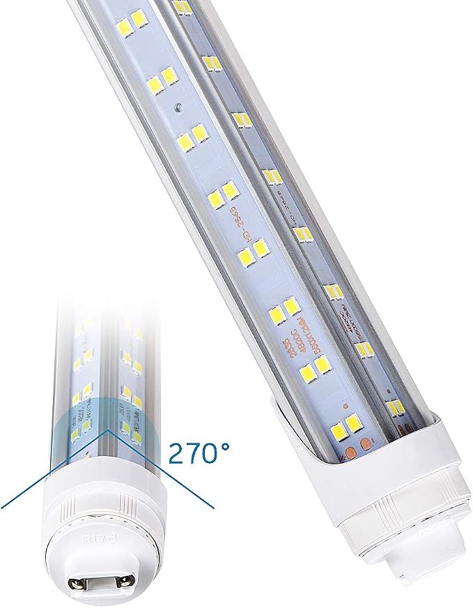 10PCS, LED Shop Light 8FT Tube, 2 Pin LED Tube Lights 270 Degree Angle - Image 5