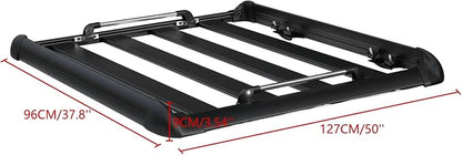 AUTOXBERT 50" x37.8" x3.54" Universal Aluminum Roof Rack Rooftop Cargo Carrier - Image 3