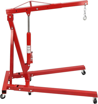 Engine Hoist 2 Ton Folding Engine Lift Folding Cherry 6.89Ft Picker Shop Crane by Unknown