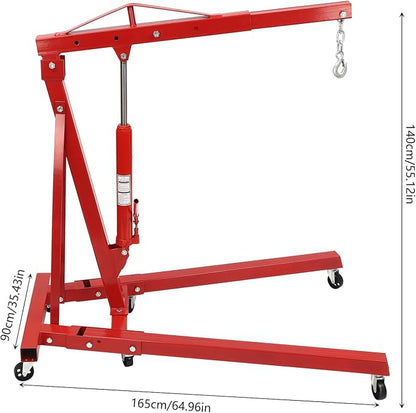 Engine Lift Crane 2 Ton Engine Hoist Heavy Duty Garage Hydraulic Lift Foldable - Image 2