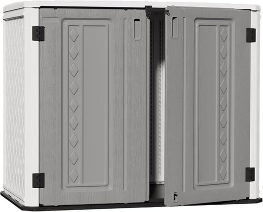 ZZM Outdoor Storage Shed Diamond Texture 4x3FT Horizontal Shed | 34 Cu.Ft by ZZM
