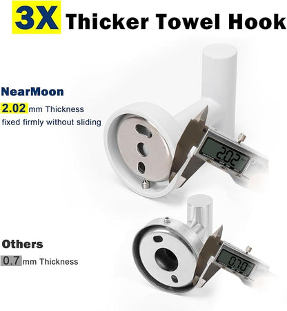 NearMoon Bath Towel Hooks- SUS 304 Stainless Steel Robe Hook Holder, Heavy Duty - Image 4
