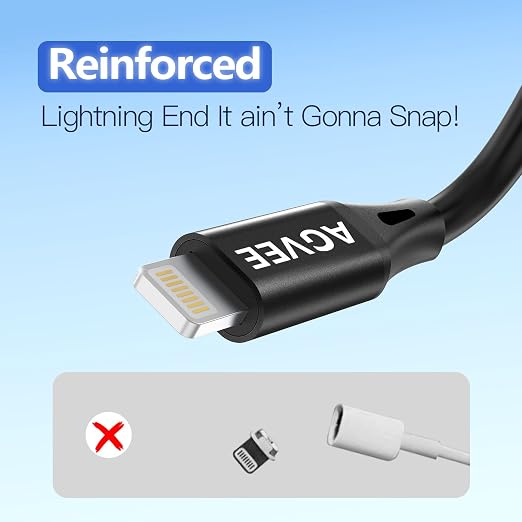AGVEE 3ft Coiled Short USB-C to Lightning Charging Cable 30W PD Fast Charger - Image 6