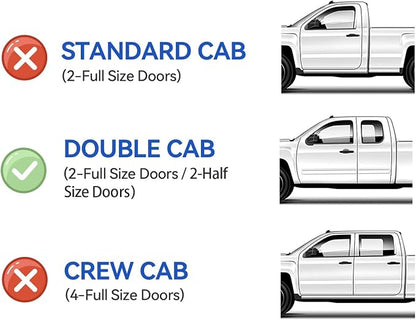 Window Visors Rain Guards for 2007-2021 Toyota Tundra Extended Cabs, - Image 2