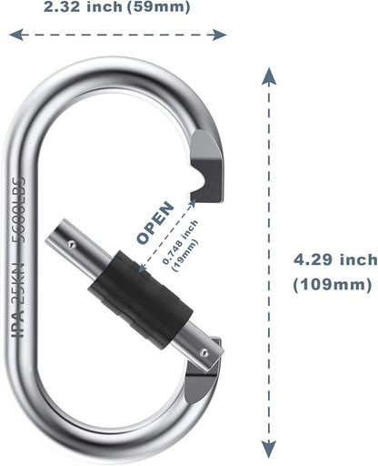 Oak-Sports Caribeener Clips, Climbing Carabiner, Heavy Duty Carabiner Clip - Image 4