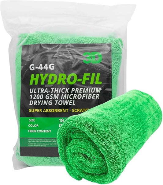 3D Hydro-FIL XL | Professional Grade Microfiber Towel | Extra Large 20” x 31.5” by 3DCarCare