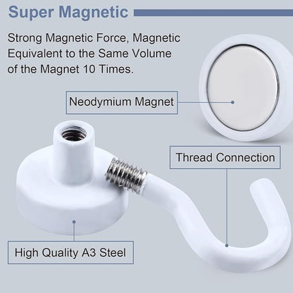 DIYMAG Magnetic Hooks, 30Lbs Strong Heavy Duty Cruise Magnet S-Hook - Image 2