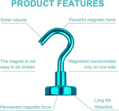 DIYMAG Magnetic Hooks, 30Lbs Strong Heavy Duty Cruise Magnet S-Hook - Image 4