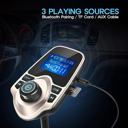 Nulaxy Bluetooth Car FM Transmitter Audio Adapter Receiver Wireless Handsfree - Image 5