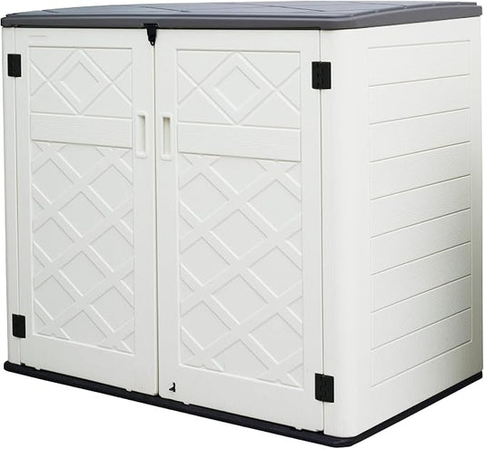 Large Horizontal Storage Sheds, 38 cu.ft. Outdoor Storage Box by Mrosaa