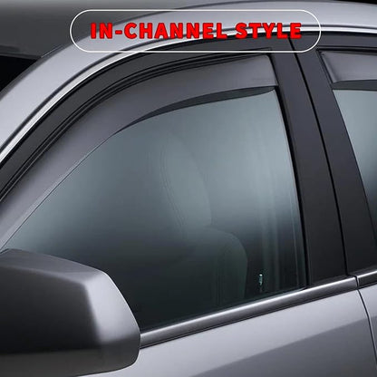 in Channel Rain Guards Fit for Ford Explorer 2011 2012 2013 2014 2015 2016 2017 - Image 3