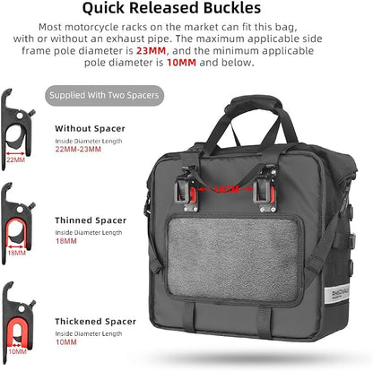 Rhinowalk Motorcycle Saddle Bag Waterproof Motor Pannier Bag Luggage Pack Quick - Image 4