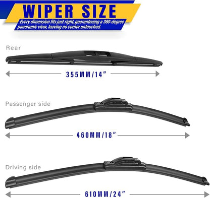 3 Wiper Blades Replacement for Subaru Legacy & Forester & Outback - Image 2