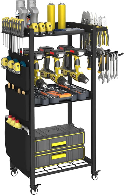 Artibear 4-Tier Rolling Power Tool Organizer Storage Cart, Garage Organization by Artibear