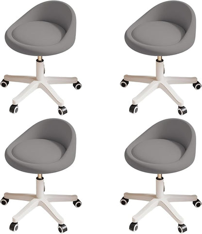 Rolling Stool Set of 4 Rolling Hydraulic Salon Stool by Walktory