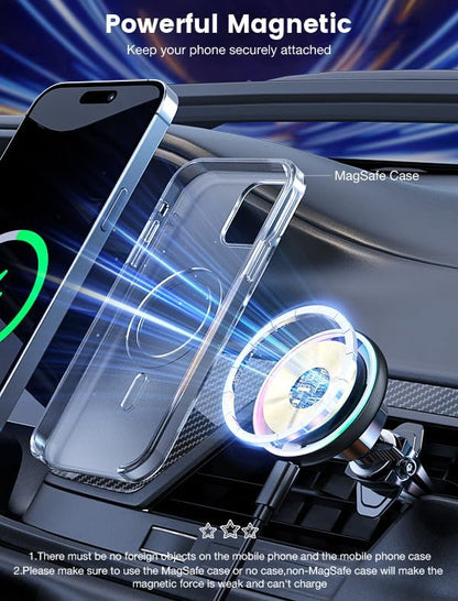 MOKPR for Magsafe Car Mount Charger-15W Wireless Car Charger-Magnetic Car Phone - Image 6