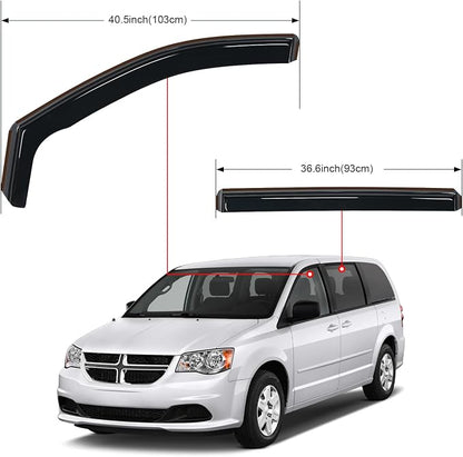 Nilight in Channel Rain Guards for Grand Caravan 2008-2023, Chrysler Town - Image 7