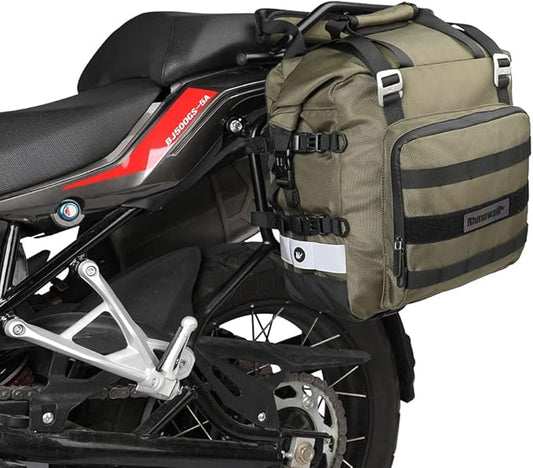 Rhinowalk Motorcycle Saddlebag Waterproof Motor Luggage Pack Quick Release by Rhinowalk