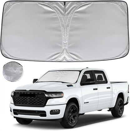 KAYZT Windshield Sun Shade for 2019-2025 2026 Dodge Ram 1500 CrewCab, MegaCab by KAYZT